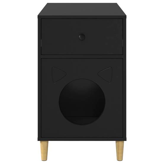 Vidaxl - Maison pour chat Noir 72 x 42.5 x 70 cm Bois d'ingénierie vidaXL 8000681 - Image 8