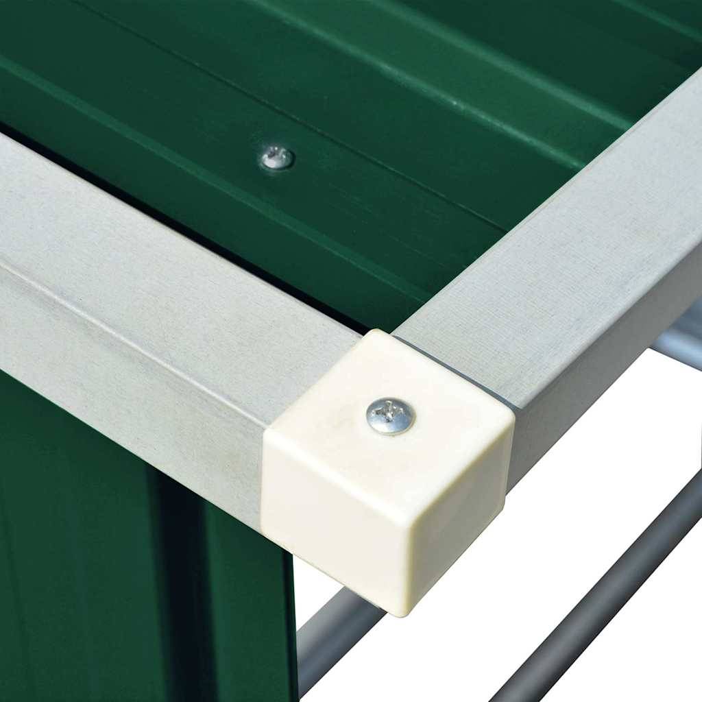 Range-bûches Acier Galvanisé 2m³ pour Jardin ou Terrasse 163x83x154 cm Vert - ComfortXL Outdoor Living - Image 6