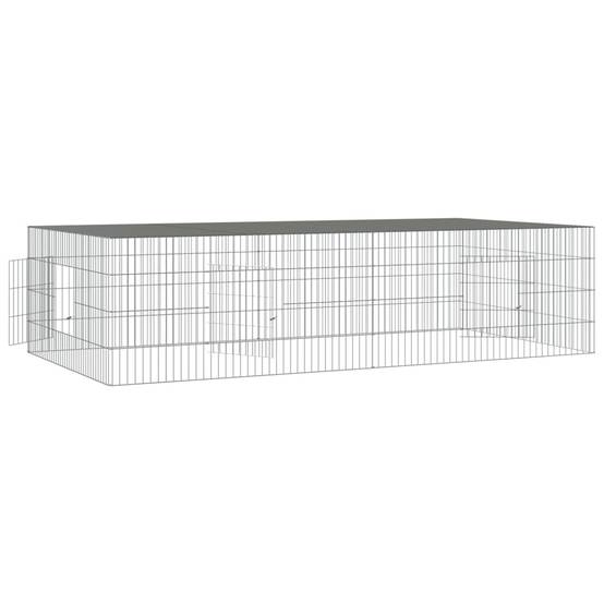 Cage à lapin - Cage extérieur/intérieur 2 panneaux 220x110x55 cm Fer galvanisé - Image 4