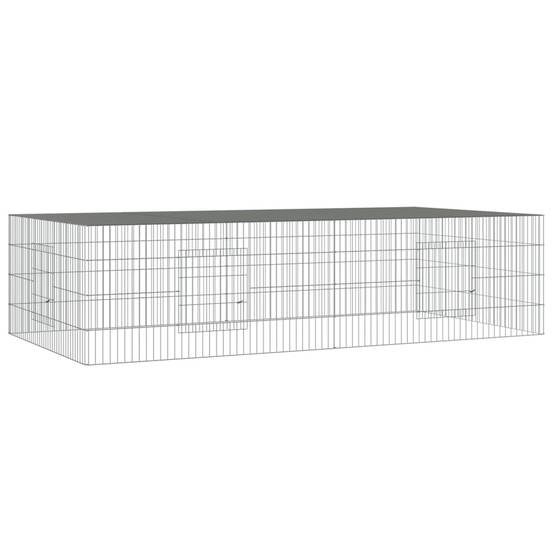 Cage à lapin - Cage extérieur/intérieur 2 panneaux 220x110x55 cm Fer galvanisé - Image 1