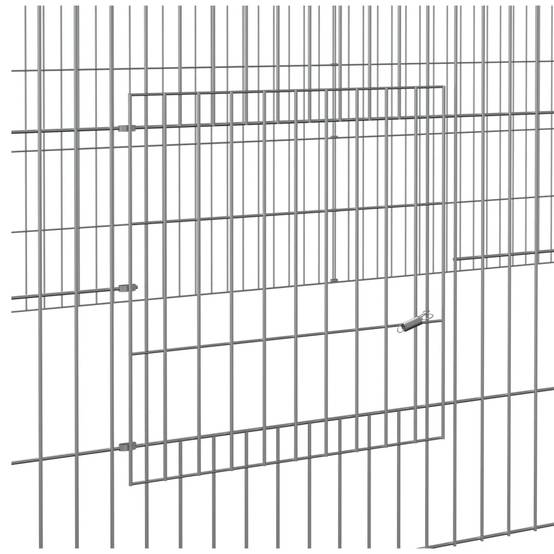 Cage à lapin - Cage extérieur/intérieur 2 panneaux 220x110x55 cm Fer galvanisé - Image 6