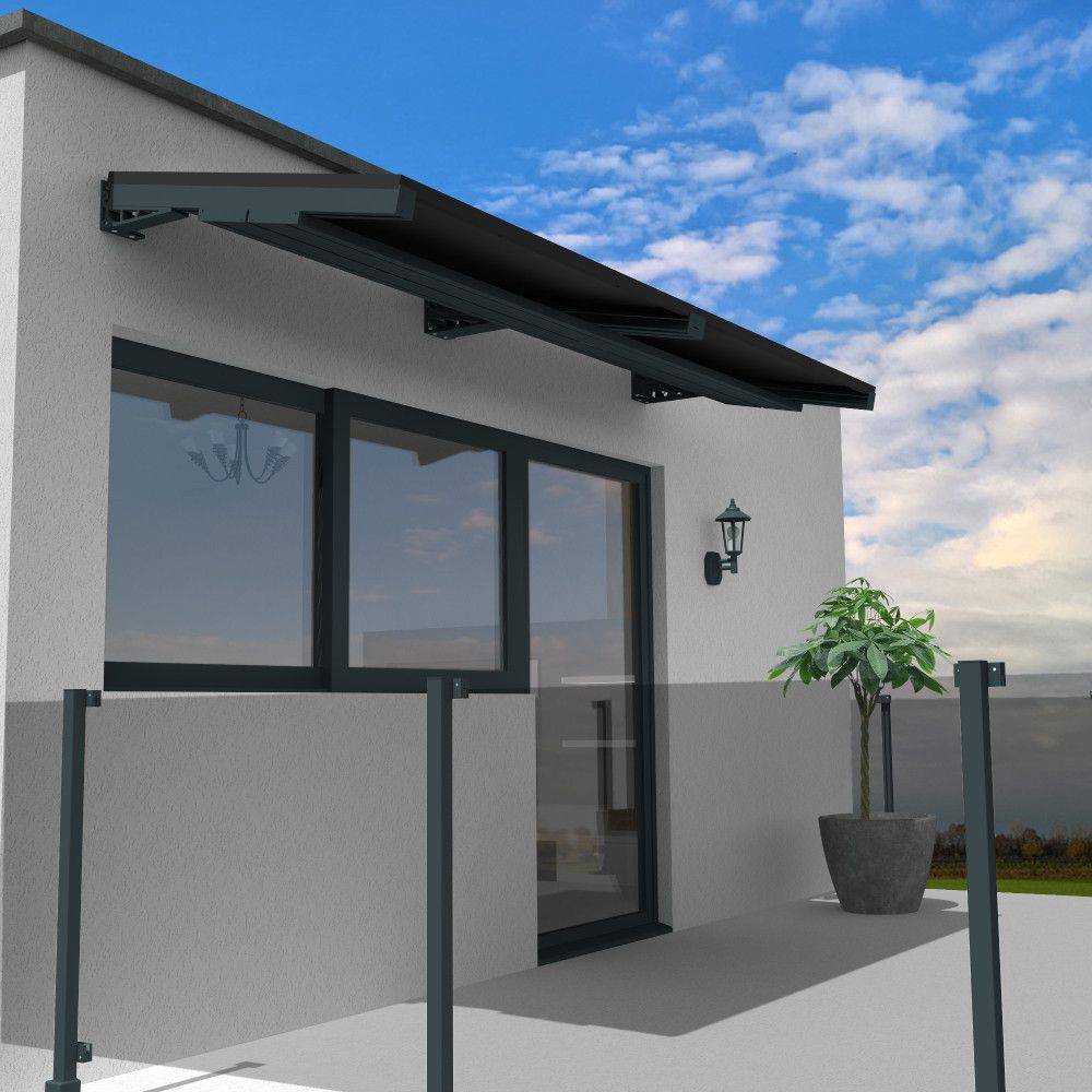 Intersun - Auvent solaire photovoltaïque TOPAZE indépendant 3 panneaux (Gris anthracite RAL 7016) - Imagen 4