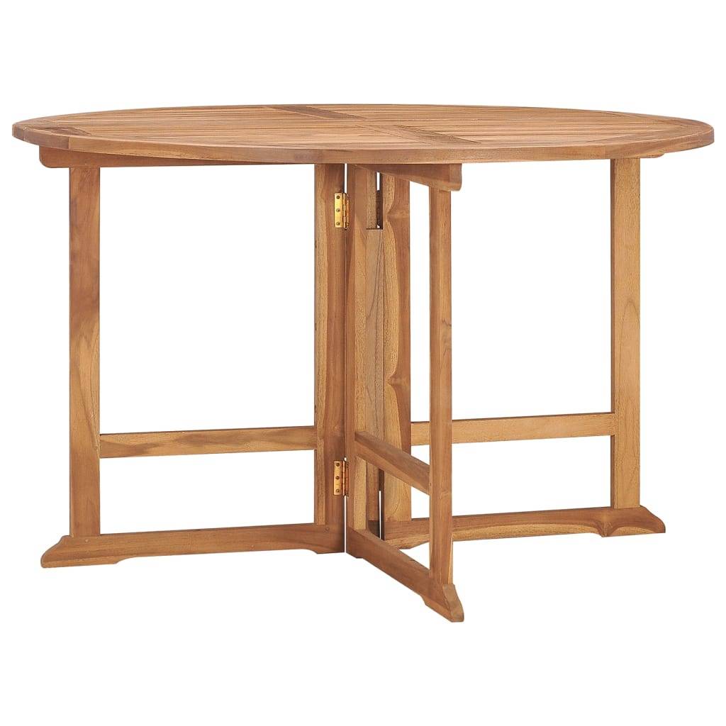 ComfortXL - Table de Jardin Ronde Pliante Ø110cm en Teck Massif, Qualité Premium et Gain de Place – ComfortXL Outdoor Living - Image 1