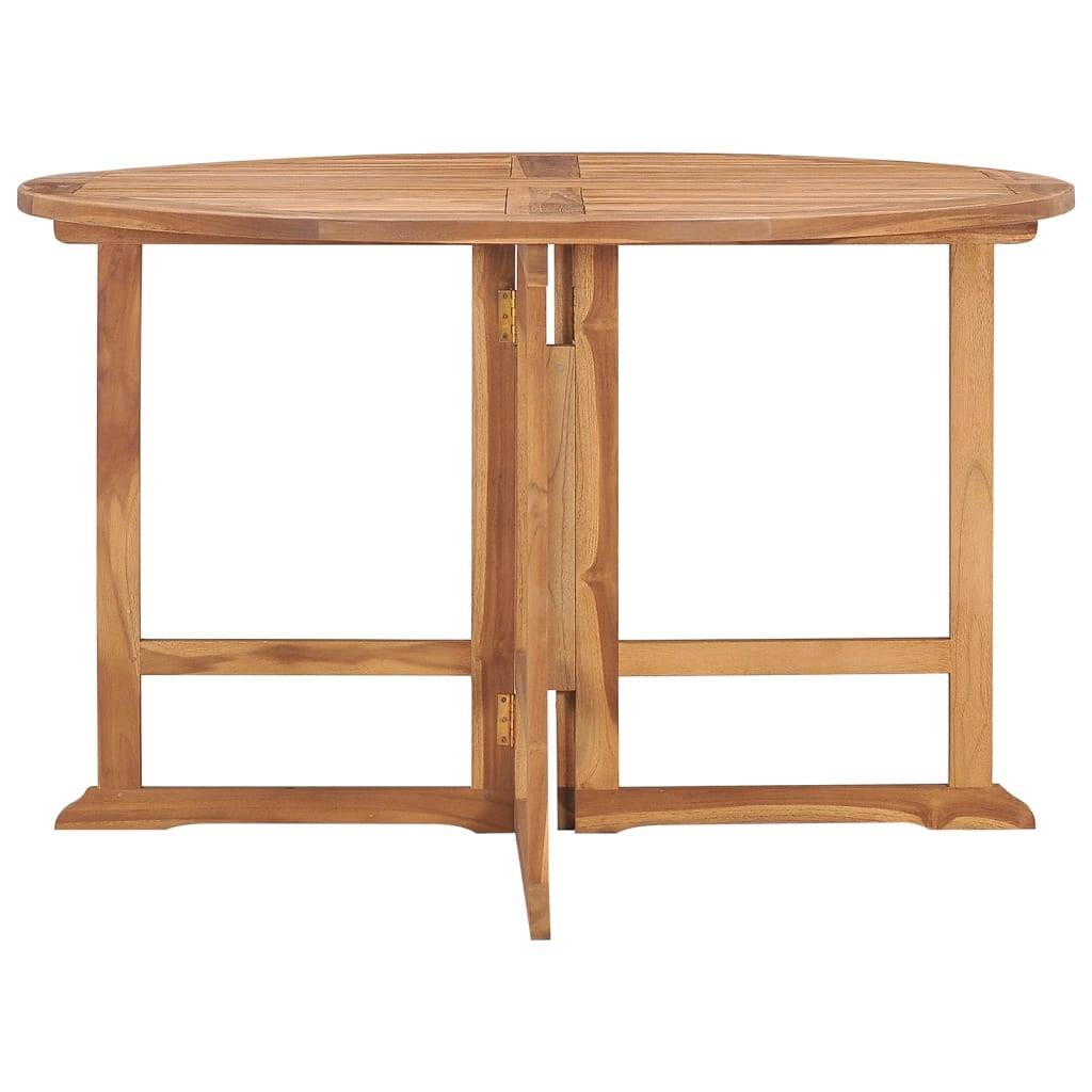 ComfortXL - Table de Jardin Ronde Pliante Ø110cm en Teck Massif, Qualité Premium et Gain de Place – ComfortXL Outdoor Living - Image 3