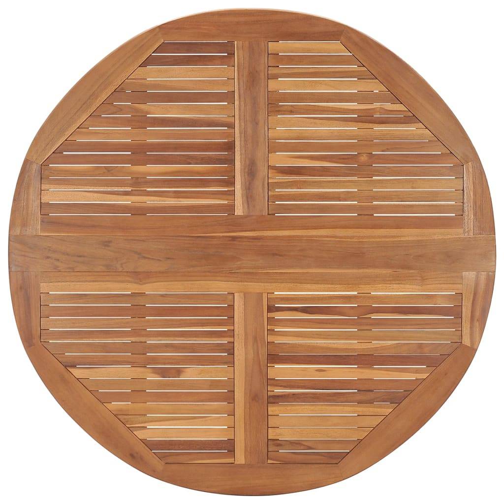 ComfortXL - Table de Jardin Ronde Pliante Ø110cm en Teck Massif, Qualité Premium et Gain de Place – ComfortXL Outdoor Living - Image 4