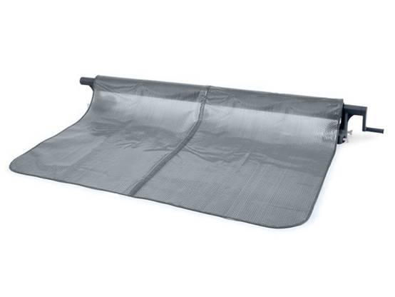 Enrouleur + Bâche à bulles pour piscine tubulaire rectangulaire 7,32 x 3,66 m - Intex - Image 1