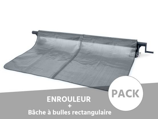 Enrouleur + Bâche à bulles pour piscine tubulaire rectangulaire 7,32 x 3,66 m - Intex - Image 2