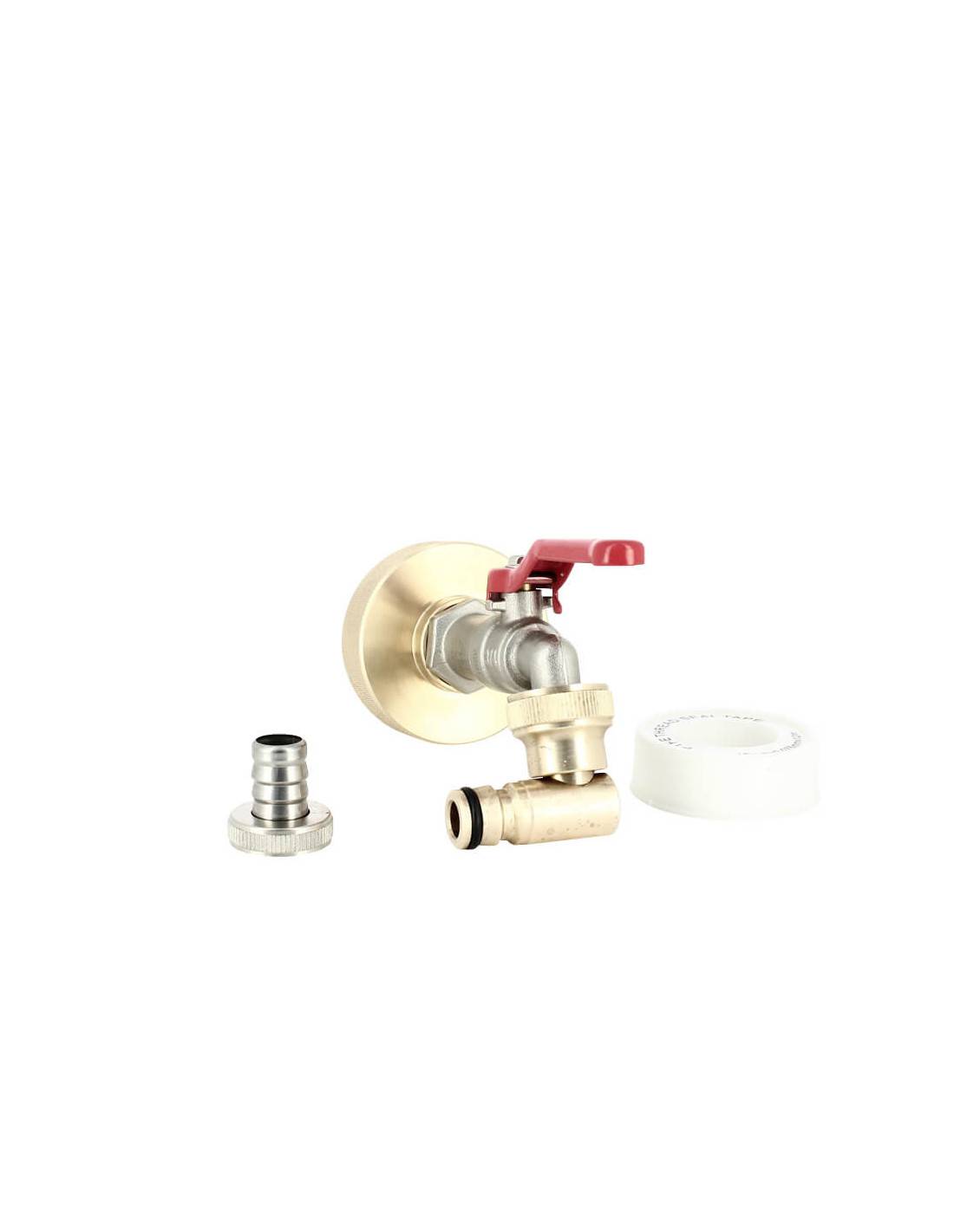 Raccord S60X6 Laiton - Robinet ECO laiton 15 mm + Nez articulé - Imagen 1