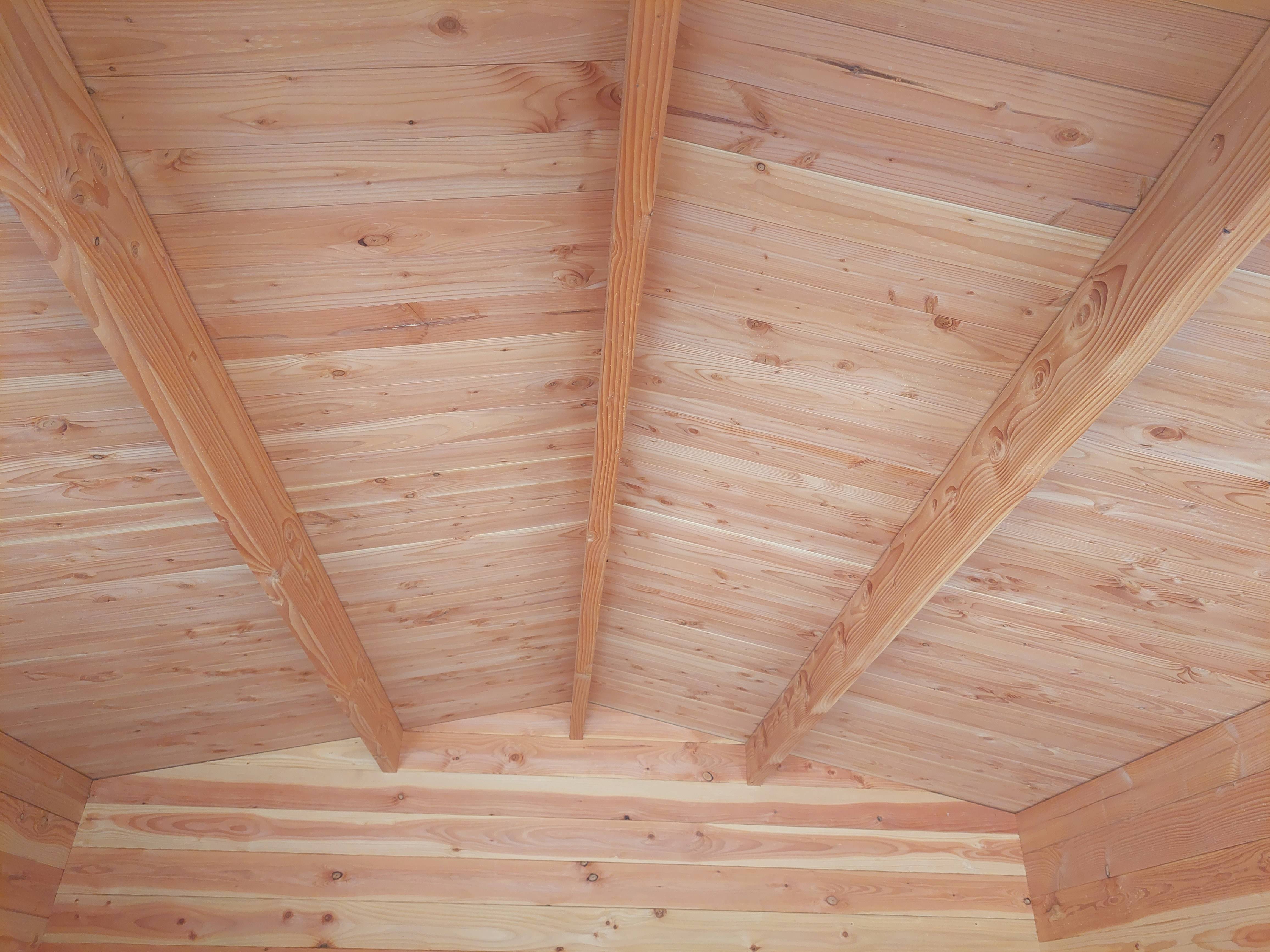 Studio de jardin RIVOIRE 9m² - Bois Douglas épaisseur 55mm - Porte & fenêtres bois - Toiture Bacacier avec voliges ss toiture - MON CHALET DE JARDIN - Image 6