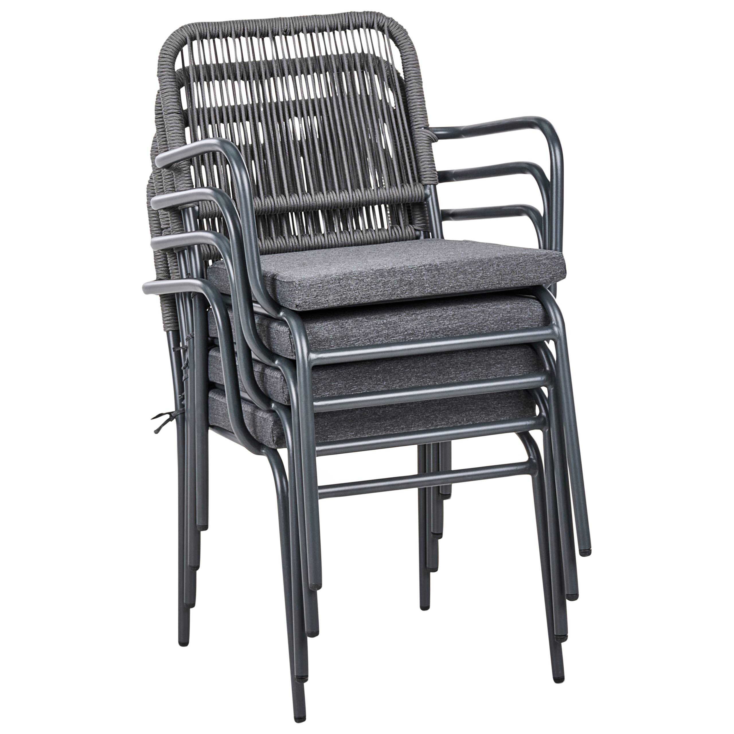 Chaise de jardin Aluminium Gris TACENO - Beliani - Image 6