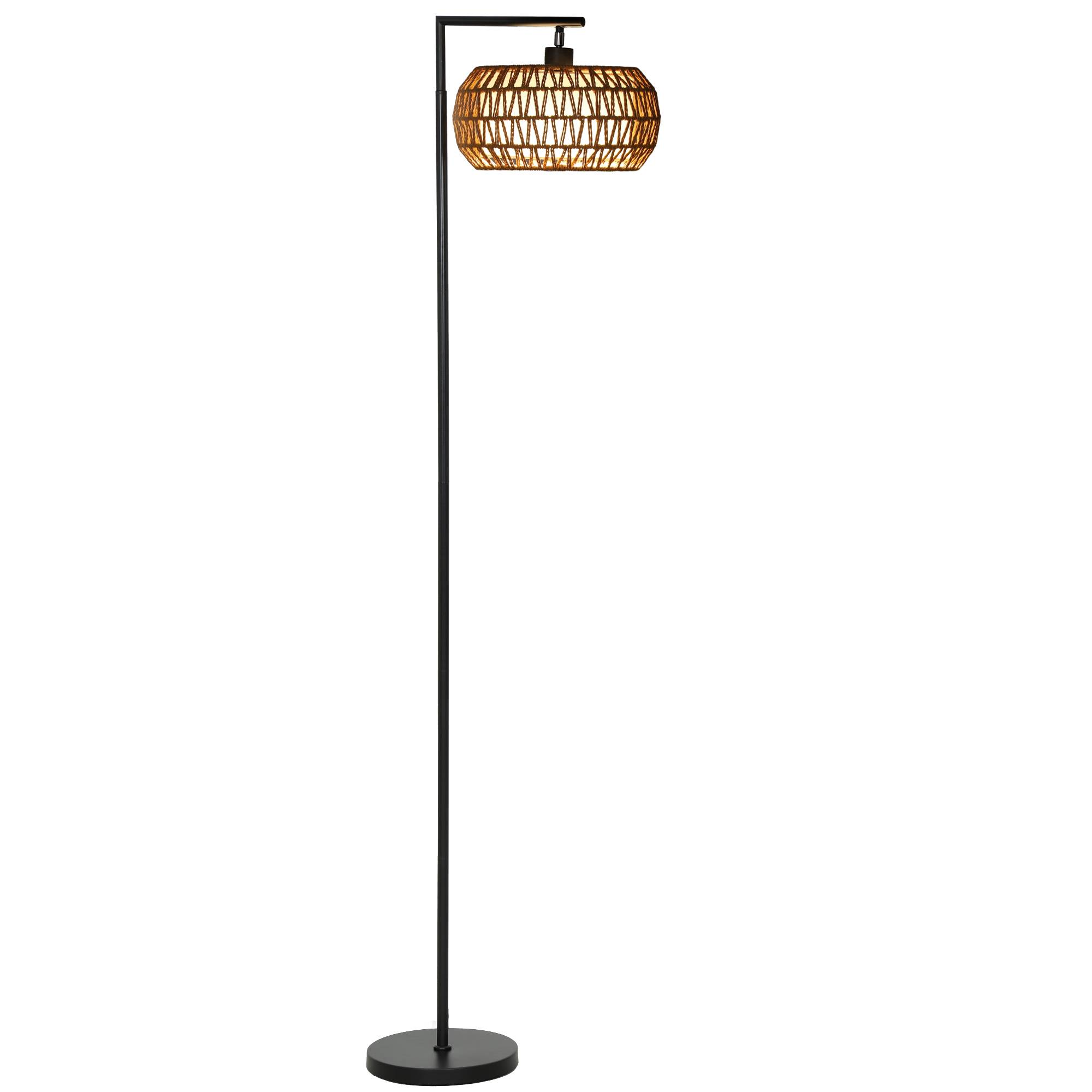 Lampadaire bohème double abat-jour 3 températures et luminosité modulables avec télécommande - Image 2