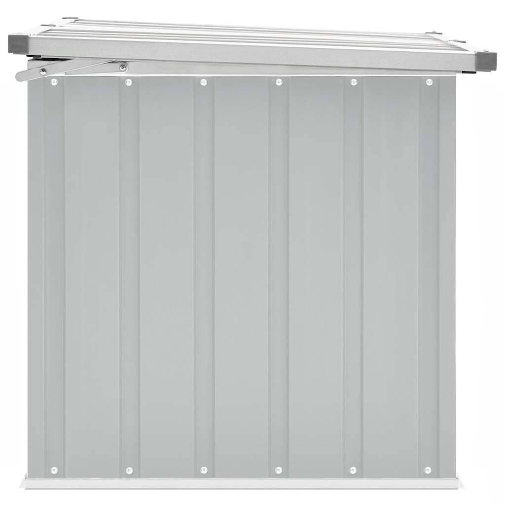 Boîte de Rangement Acier Galvanisé Résistante aux Intempéries pour Jardin Gris 109x67x65 cm – ComfortXL Outdoor Living - Image 7