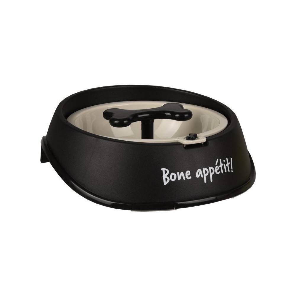 Gamelle anti -glouton noir, ø 15,5 cm, 650 ML, pour chien. - Image 1