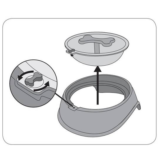 Gamelle anti -glouton noir, ø 15,5 cm, 650 ML, pour chien. - Image 4