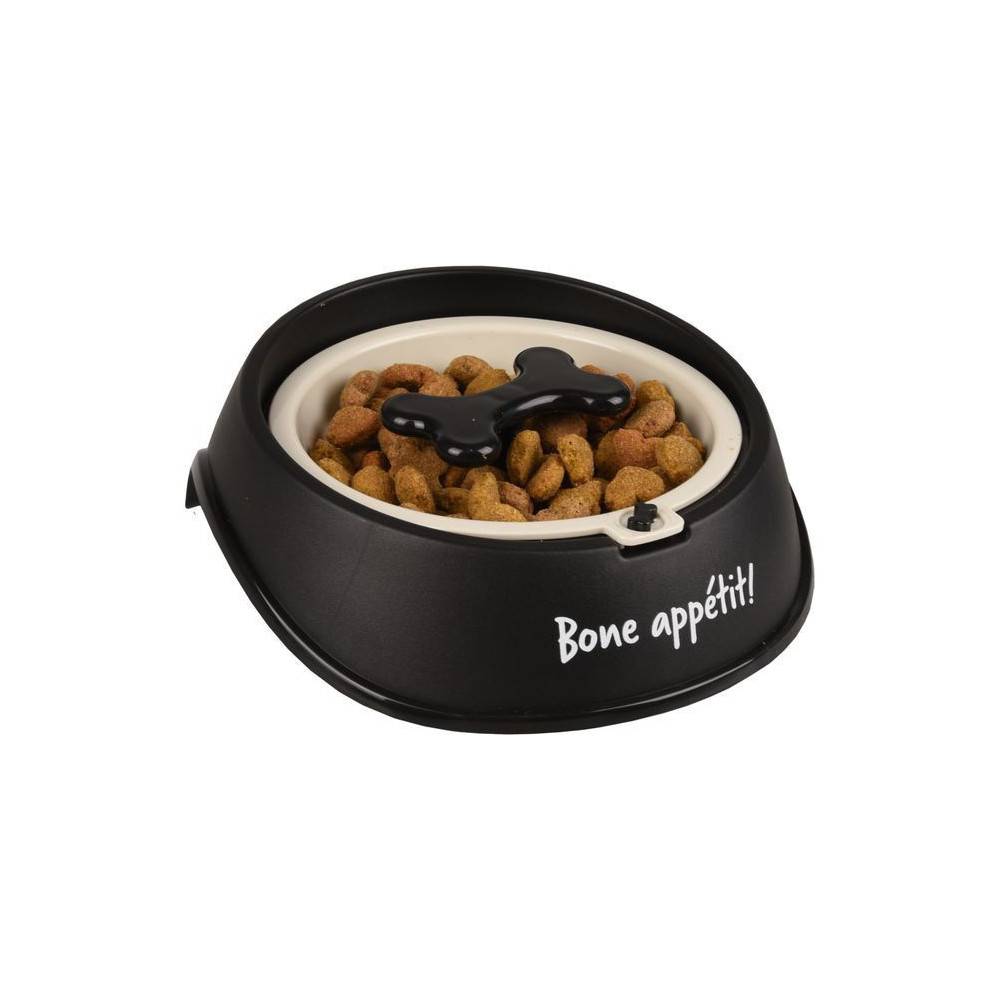 Gamelle anti -glouton noir, ø 15,5 cm, 650 ML, pour chien. - Imagen 5