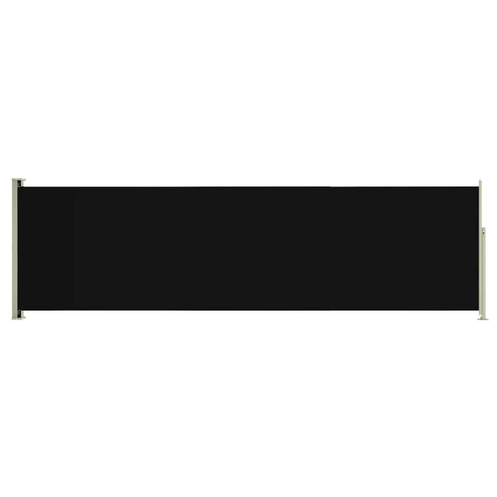 Helloshop26 - Auvent paravent store brise-vue latéral rétractable de patio jardin terrasse balcon protection visuelle écran 180 x 600 cm noir - Imagen 1
