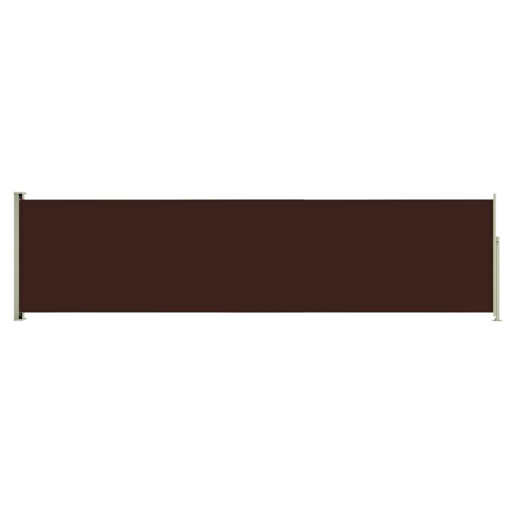 Helloshop26 - Auvent paravent store brise-vue latéral rétractable de patio jardin terrasse balcon protection visuelle écran 160 x 600 cm marron - Imagen 1