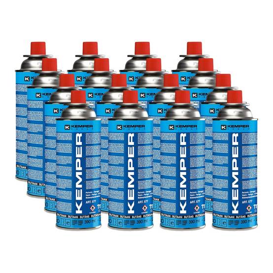 Pack de 16 Cartouches de gaz 227g Butane KEMPER Réchauds et équipement de camping - Image 1
