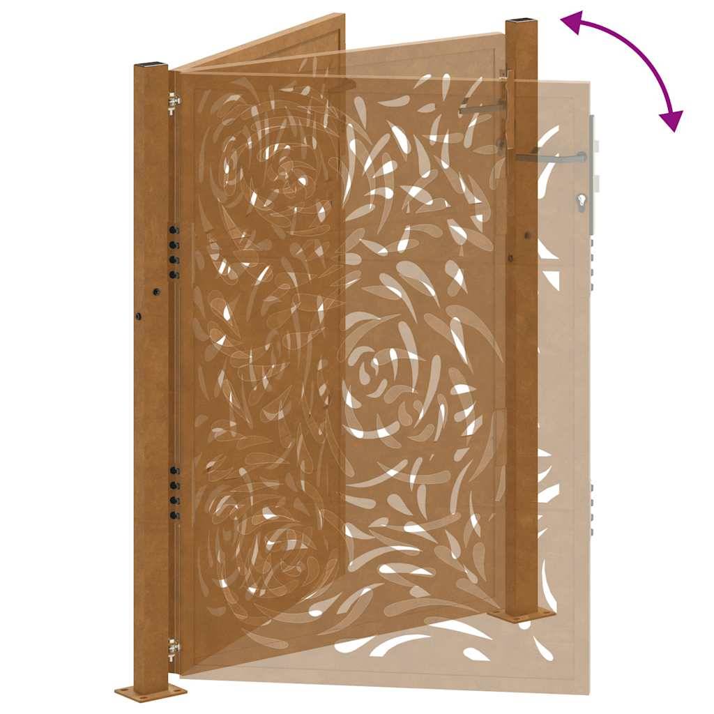 Barrière d'Extérieur Acier Corten Motif Flamme Découpe Laser Rouillé 105x155 cm – ComfortXL Outdoor Living - Image 8
