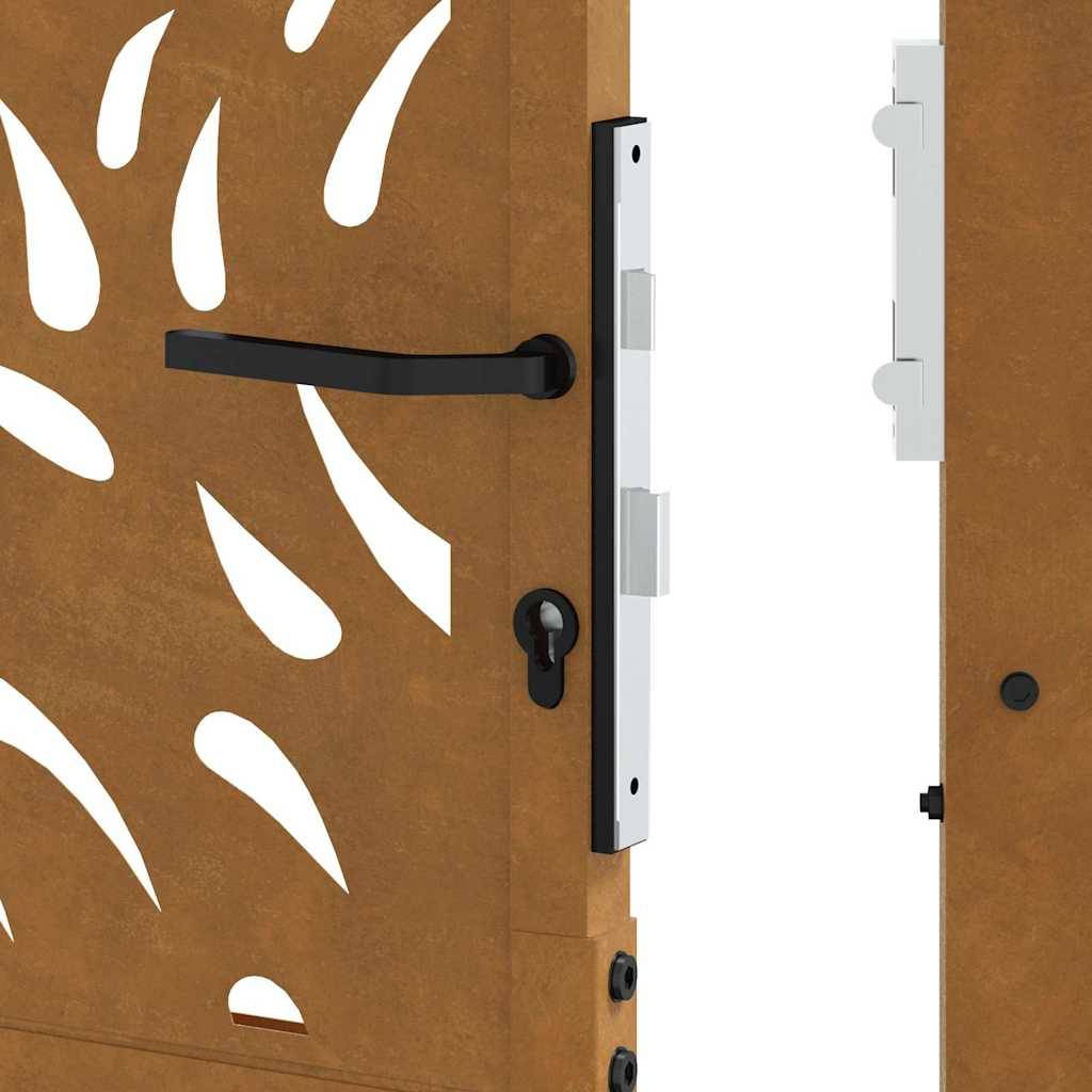 Barrière d'Extérieur Acier Corten Motif Flamme Découpe Laser Rouillé 105x155 cm – ComfortXL Outdoor Living - Image 10