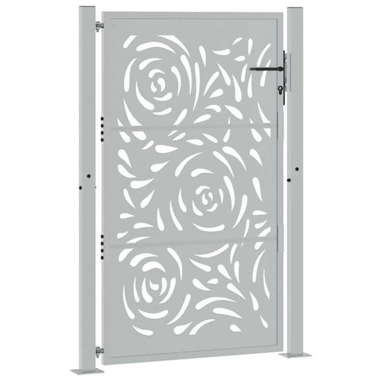 Barrière d'Extérieur Acier Corten Motif Flamme Découpe Laser Rouillé 105x155 cm – ComfortXL Outdoor Living - Image 3