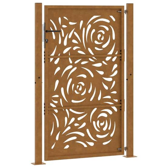 Barrière d'Extérieur Acier Corten Motif Flamme Découpe Laser Rouillé 105x155 cm – ComfortXL Outdoor Living - Image 7