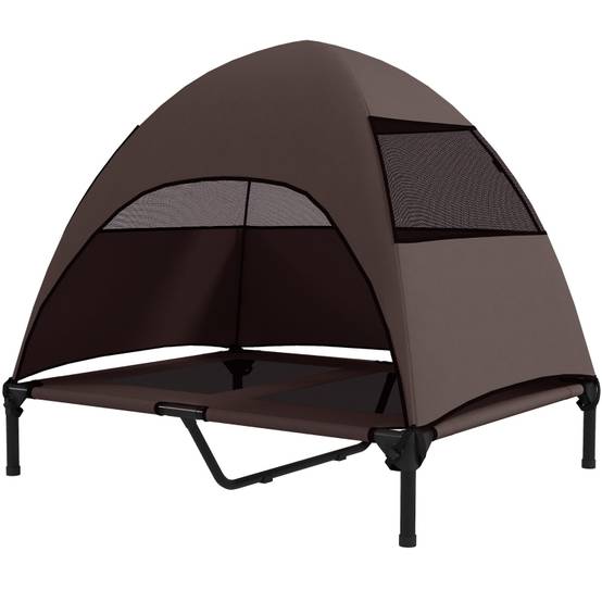 Lit chien extérieur surélevé avec toit 91 x 76 x 90 cm polyester - PANGIVO - Image 1