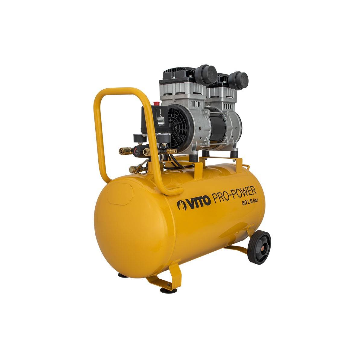 Compresseur d'air Silencieux 50 Litres 1.5 CV 1100W 8 bar VITO - Imagen 2