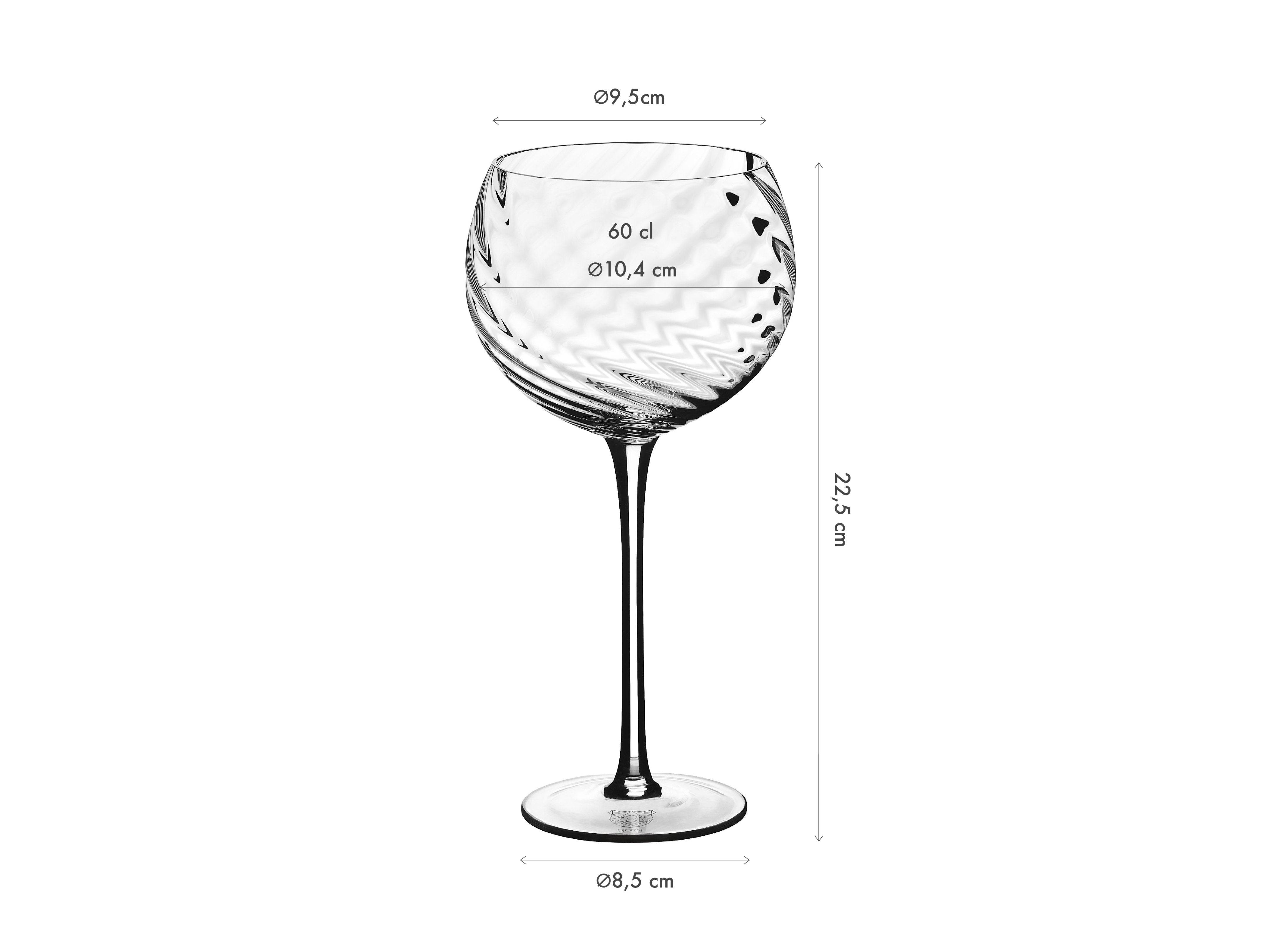 Lot de 6 Verres à pied en Cristallin (cristal sans plomb) "STEN", Bjorn - Image 3