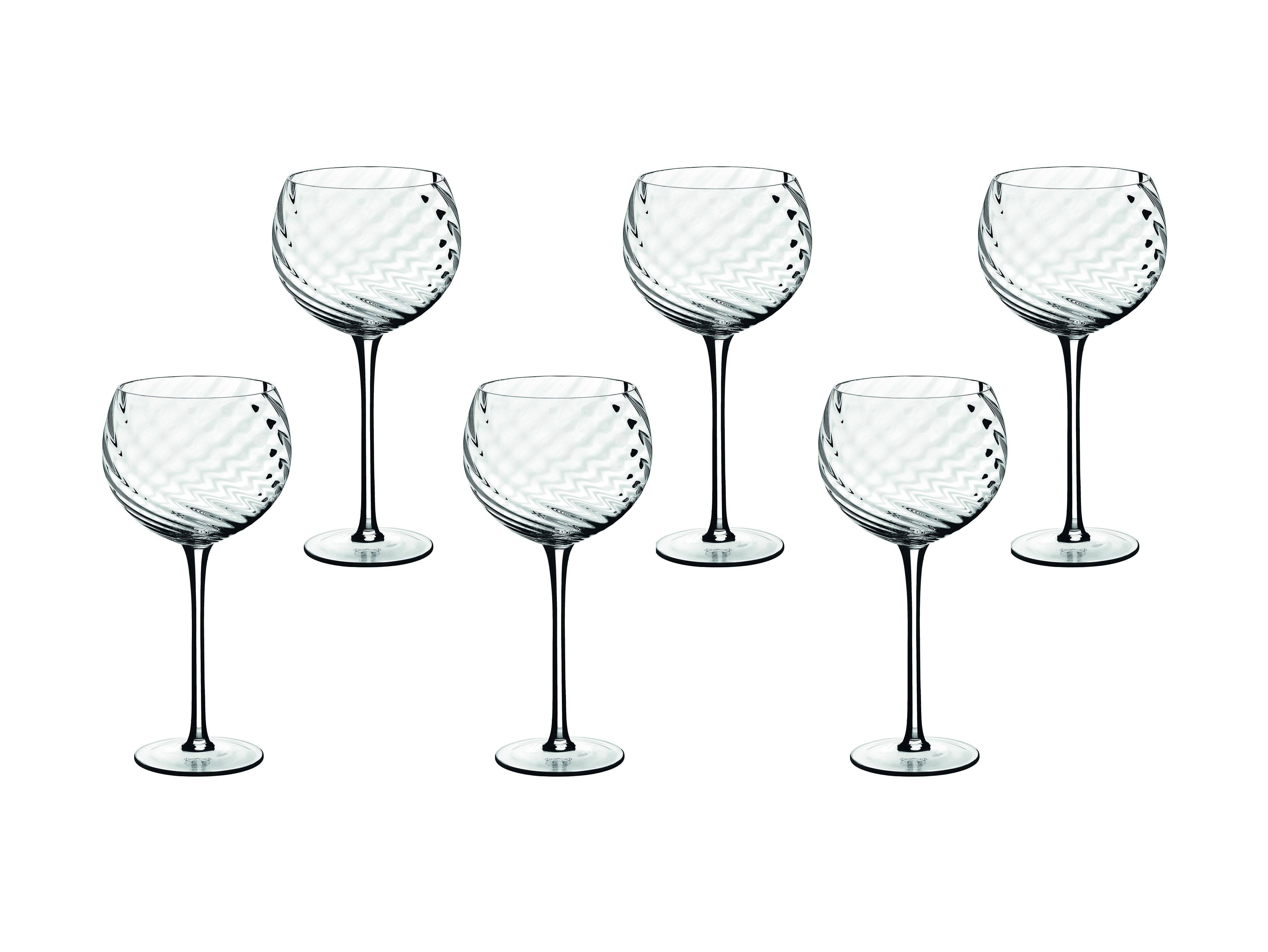 Lot de 6 Verres à pied en Cristallin (cristal sans plomb) "STEN", Bjorn - Image 1
