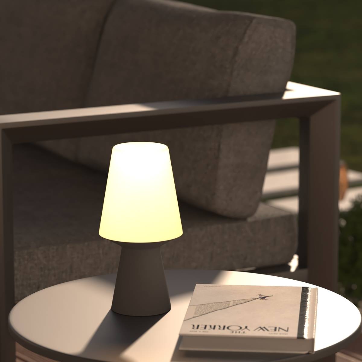 Lampe LED extérieur "Wiza" blanc H23cm ATMOSPHERA CREATEUR D'INTERIEUR - Imagen 1