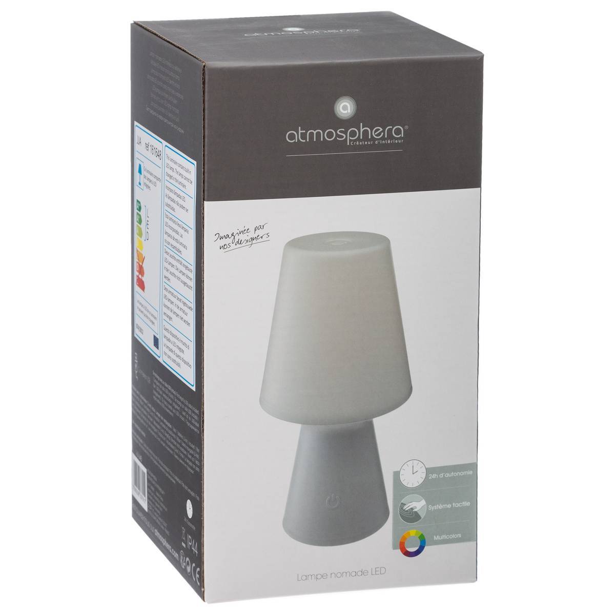 Atmosphera - Lampe LED extérieur "Wiza" blanc H23cm - Atmosphera Créateur d'intérieur - Imagen 5