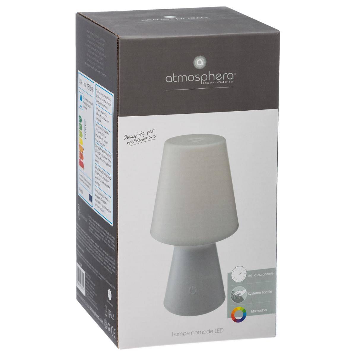 Atmosphera - Lampe LED extérieur "Wiza" blanc H23cm - Atmosphera Créateur d'intérieur - Imagen 3