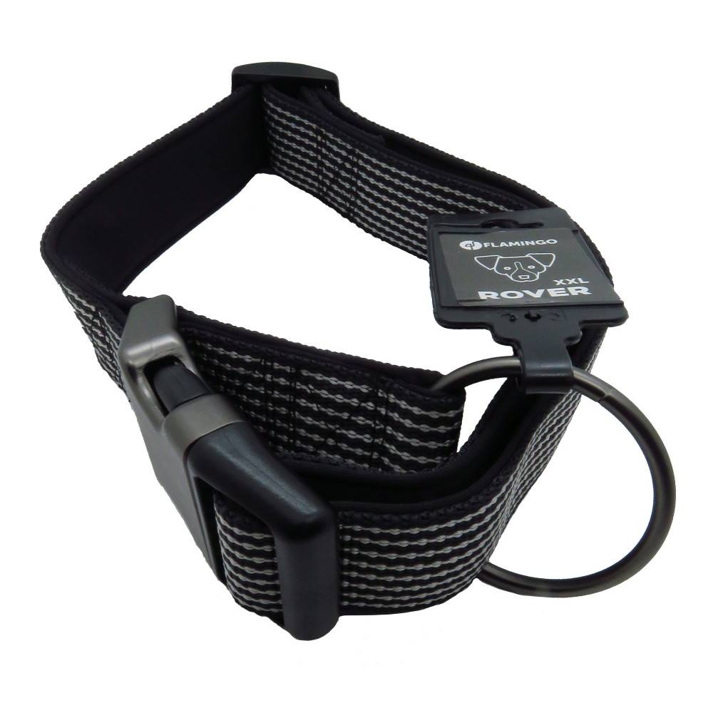 Collier Jannu noir réglable de 55 à 75 cm 38 mm taille XXL pour chien - Imagen 4