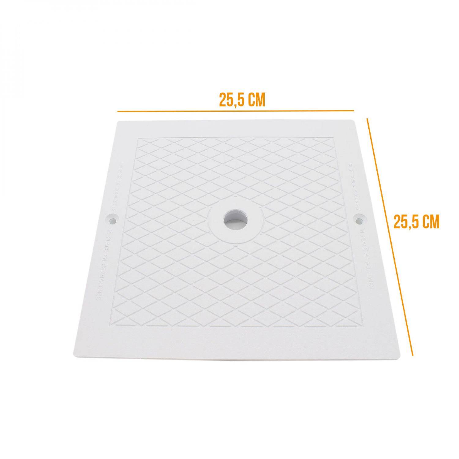 Hayward - Couvercle carré pour skimmer de piscine - 25.5 x 25.5 cm - Blanc - SPX1082E - Hayward - Imagen 2