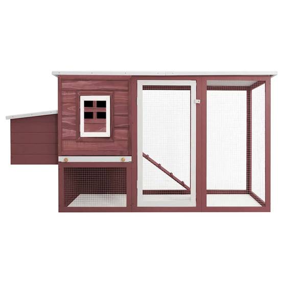 Poulailler bois : sapin marron 202 x 75 x 98 cm - Prolenta premium p3205.9 - Image 1