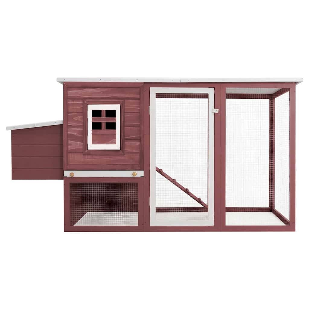 Poulailler bois : sapin marron  202 x 75 x 98 cm  - Prolenta premium p3205.9