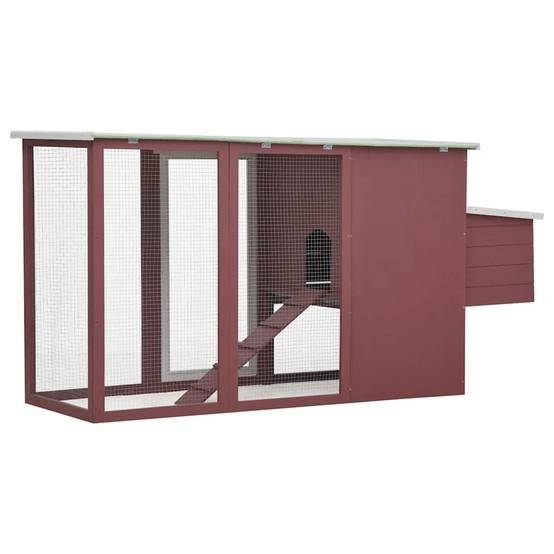 Poulailler bois : sapin marron 202 x 75 x 98 cm - Prolenta premium p3205.9 - Image 4
