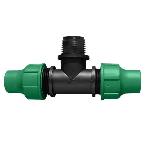 Jardibric - Raccord de Conduite Principale pour Tuyau Goutte à Goutte Extra Té Jardibric pour Tuyau Ø16 Sortie Mâle 15x21
