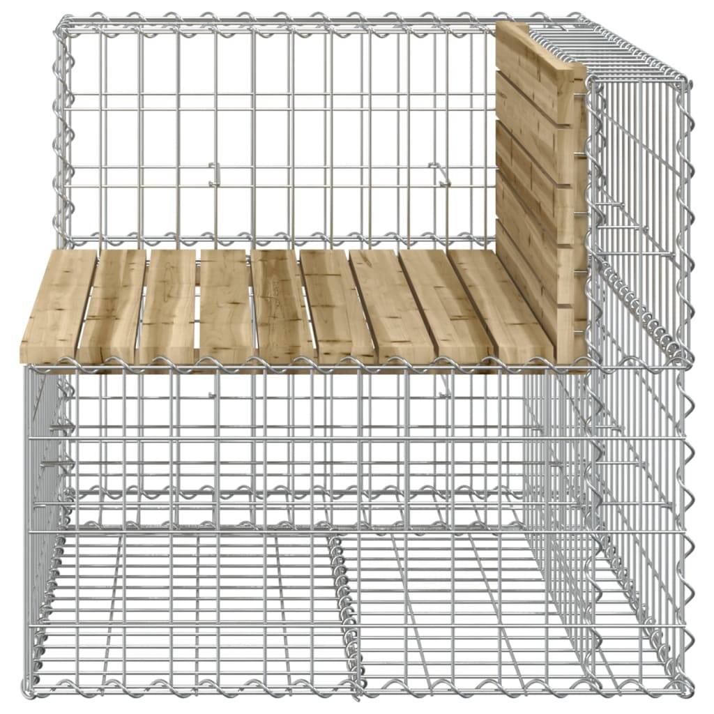 PANGIVO - Banc de jardin bois de pin et acier naturel 92 x 71 x 65.5 cm, Poids:20kg - PANGIVO - Image 4