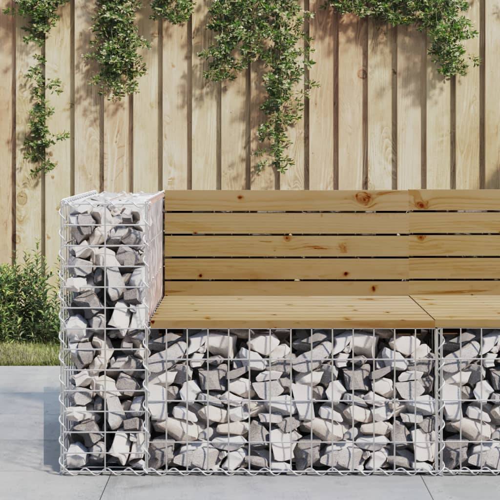 PANGIVO - Banc de jardin bois de pin et acier naturel 92 x 71 x 65.5 cm, Poids:20kg - PANGIVO - Image 1