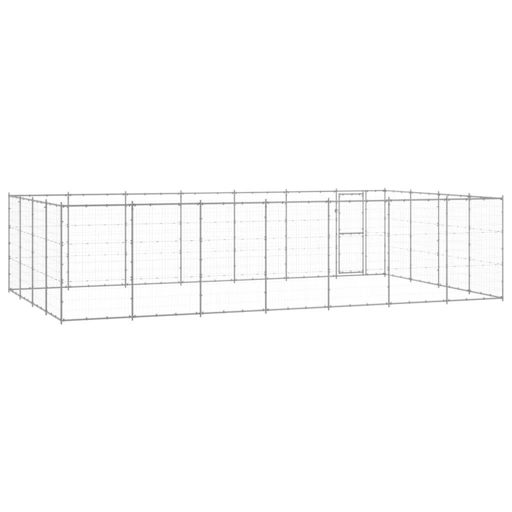 Helloshop26 - Chenil extérieur cage enclos parc animaux chien extérieur acier galvanisé 33,88 m² - Imagen 5