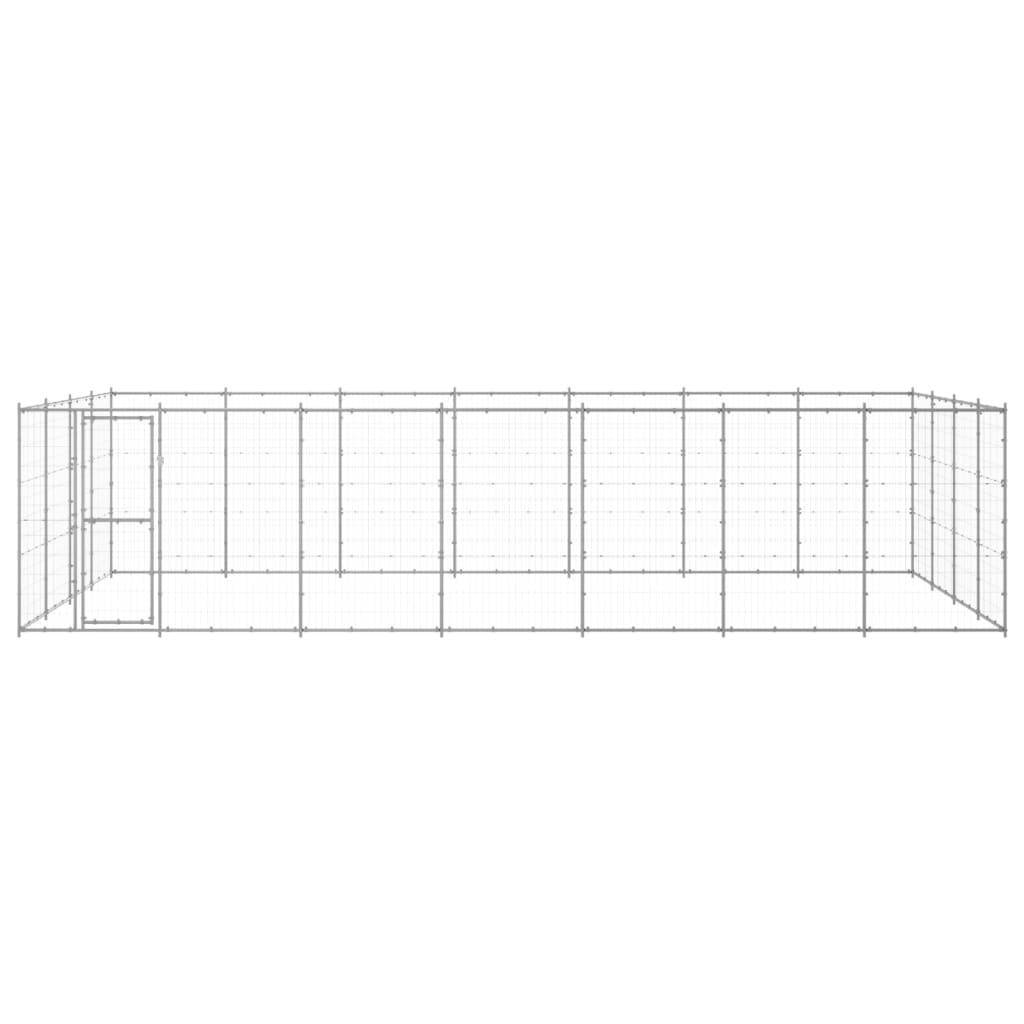 Helloshop26 - Chenil extérieur cage enclos parc animaux chien extérieur acier galvanisé 33,88 m² - Imagen 3