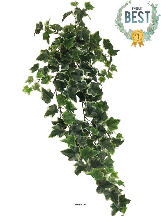 Lierre factice en chute 203 feuilles L86cm de qualité Blanc-vert -BEST - couleur: Blanc-vert - Image 1