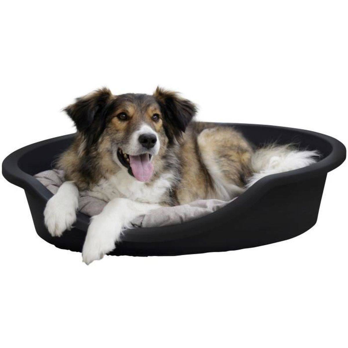 Corbeille pour chien en plastique recyclé 100% ovale, noir, 80 x 60 x 25 cm - KERBL - Image 3