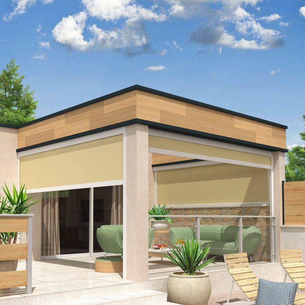 Intersun - Coffre à coulisses pour pergola LOLITE 3,00x2,50 M (Motorisé à Télécommande - Blanc - Ecru) - INTERSUN - Imagen 1