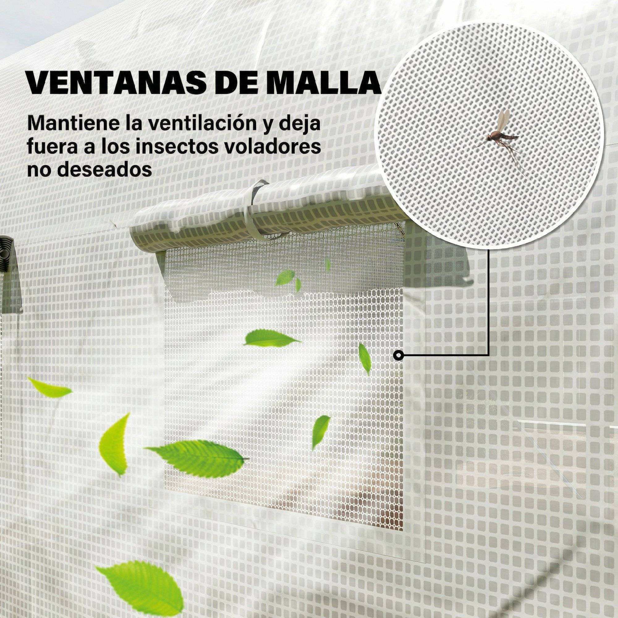 Grande Serre Tunnel de Jardin 12m² Acier Galvanisé pour Potager 4x3x2 m Blanc - ComfortXL Outdoor Living - Image 7