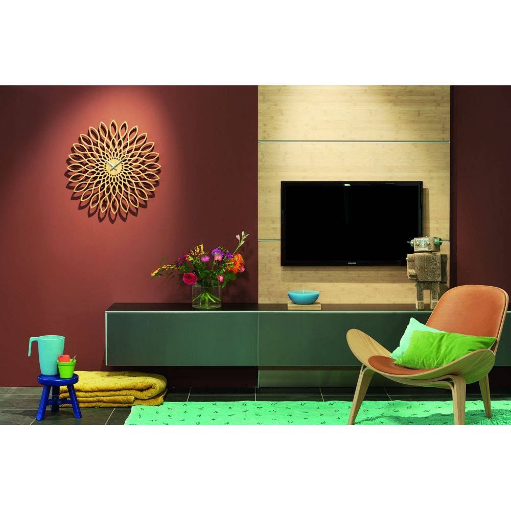 Karlsson - Horloge en bois Sunflower 60 cm - Imagen 2