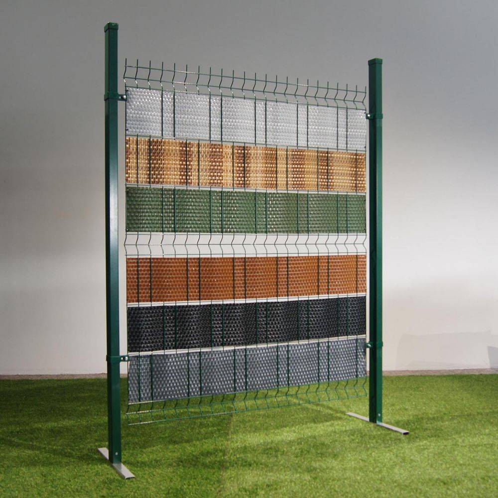 Rattan Art - Bande brise-vue en résine tressée pour clôture rigide 19 x 255 cm Gris clair - Imagen 3