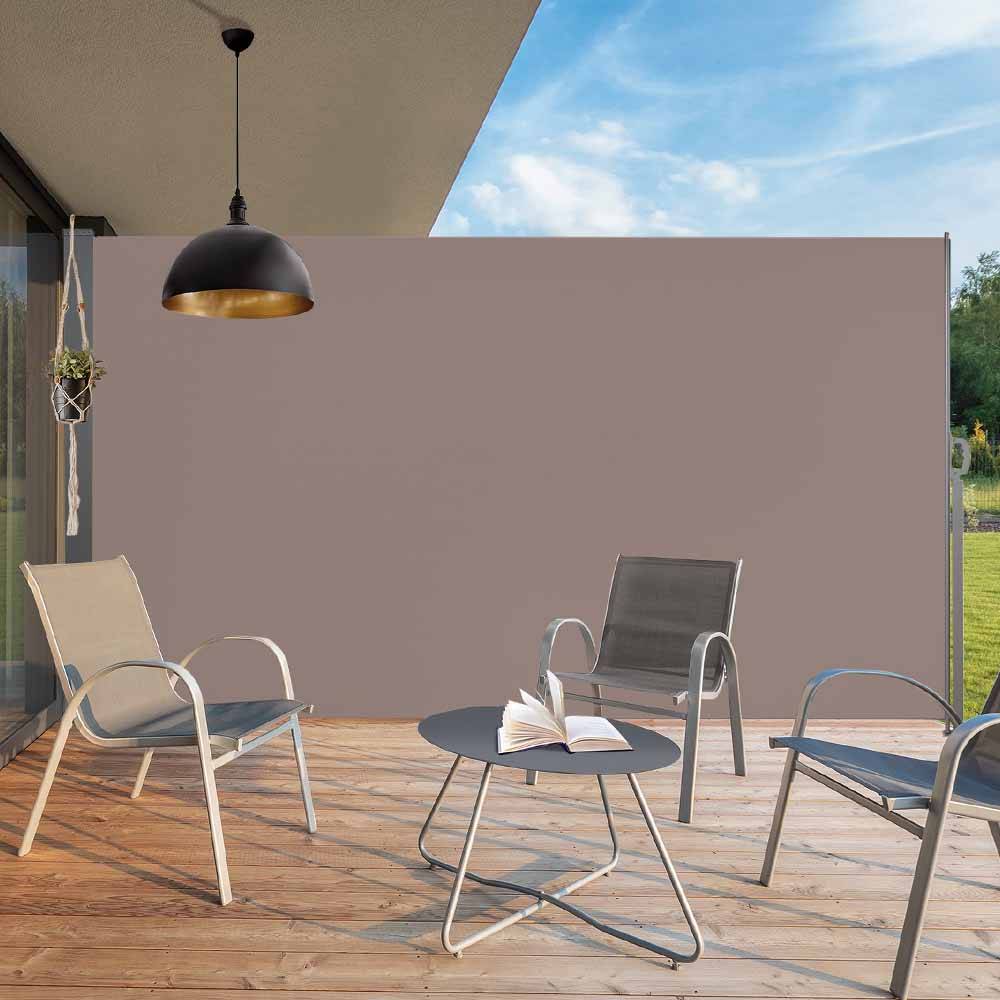 Terre Jardin - Paravent extérieur rétractable - 2,5 x 1,6 m Unité Taupe - Imagen 3